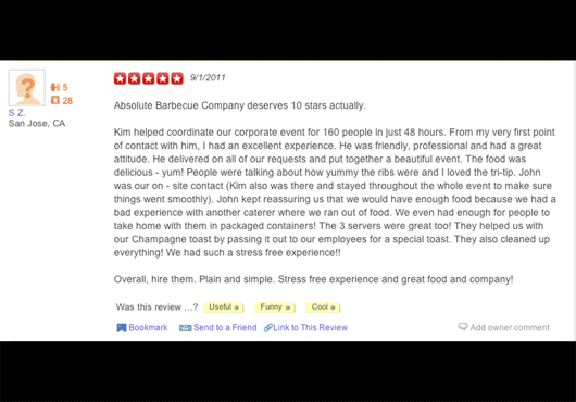 ABC Yelp Reviews